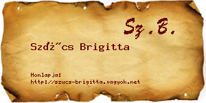 Szűcs Brigitta névjegykártya
